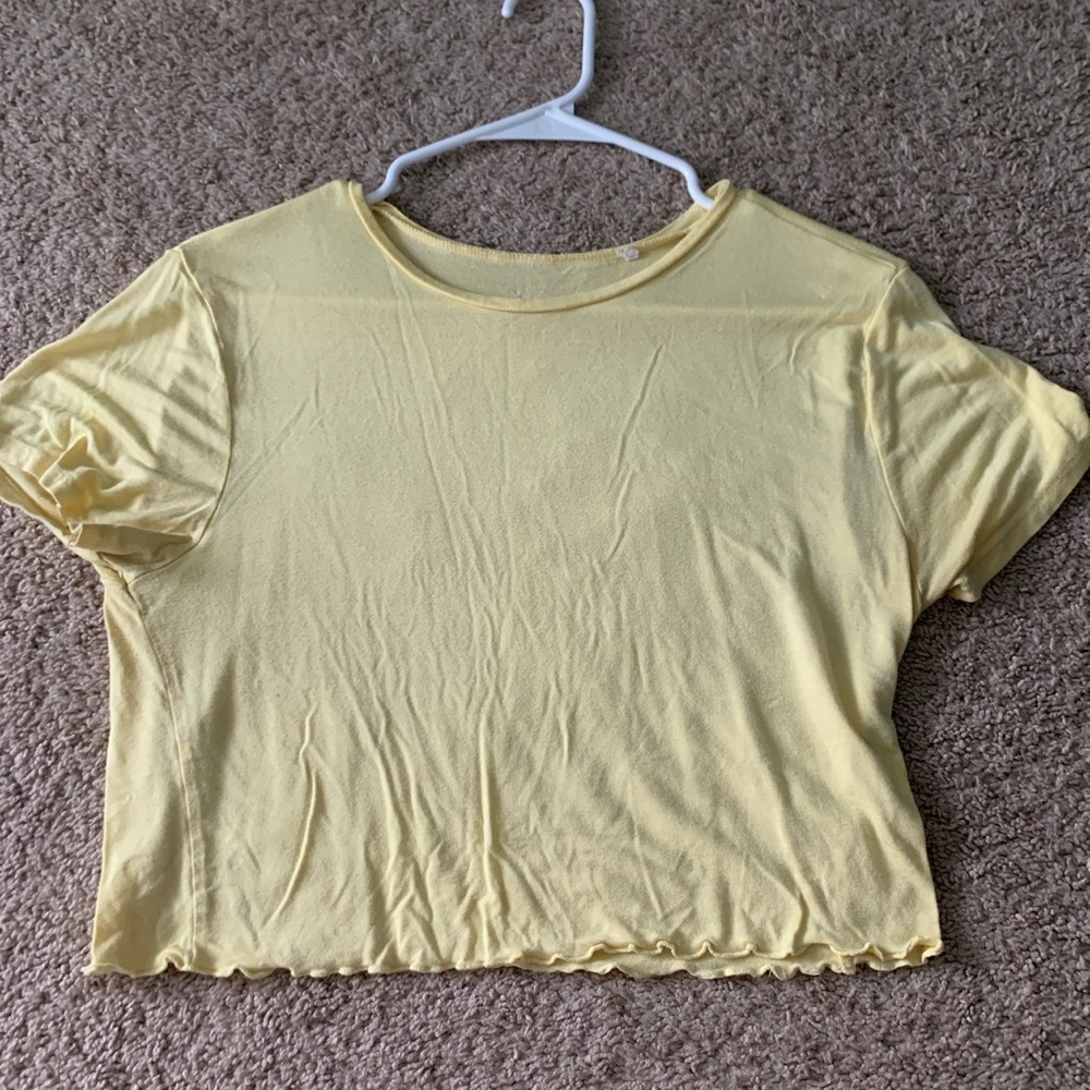 yellow crop top